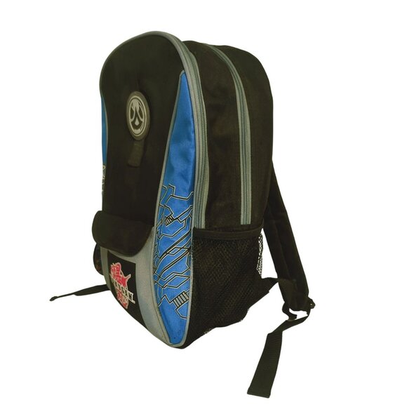 Bakugan Backpack With Secret Storage, Mesh Side Pockets, Black & Blue - Picture 2 of 7